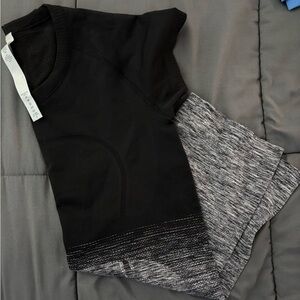 Lululemon Black and Gray Short Sleeve
